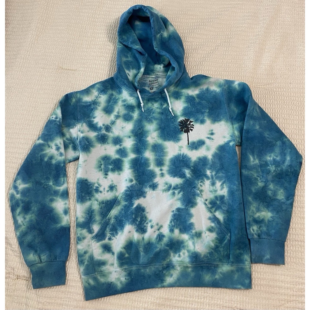 Artist‎ Union Clothing Co. Men's Sz S Tie Dyed Pullover Hoodie Sweatshirt Cali